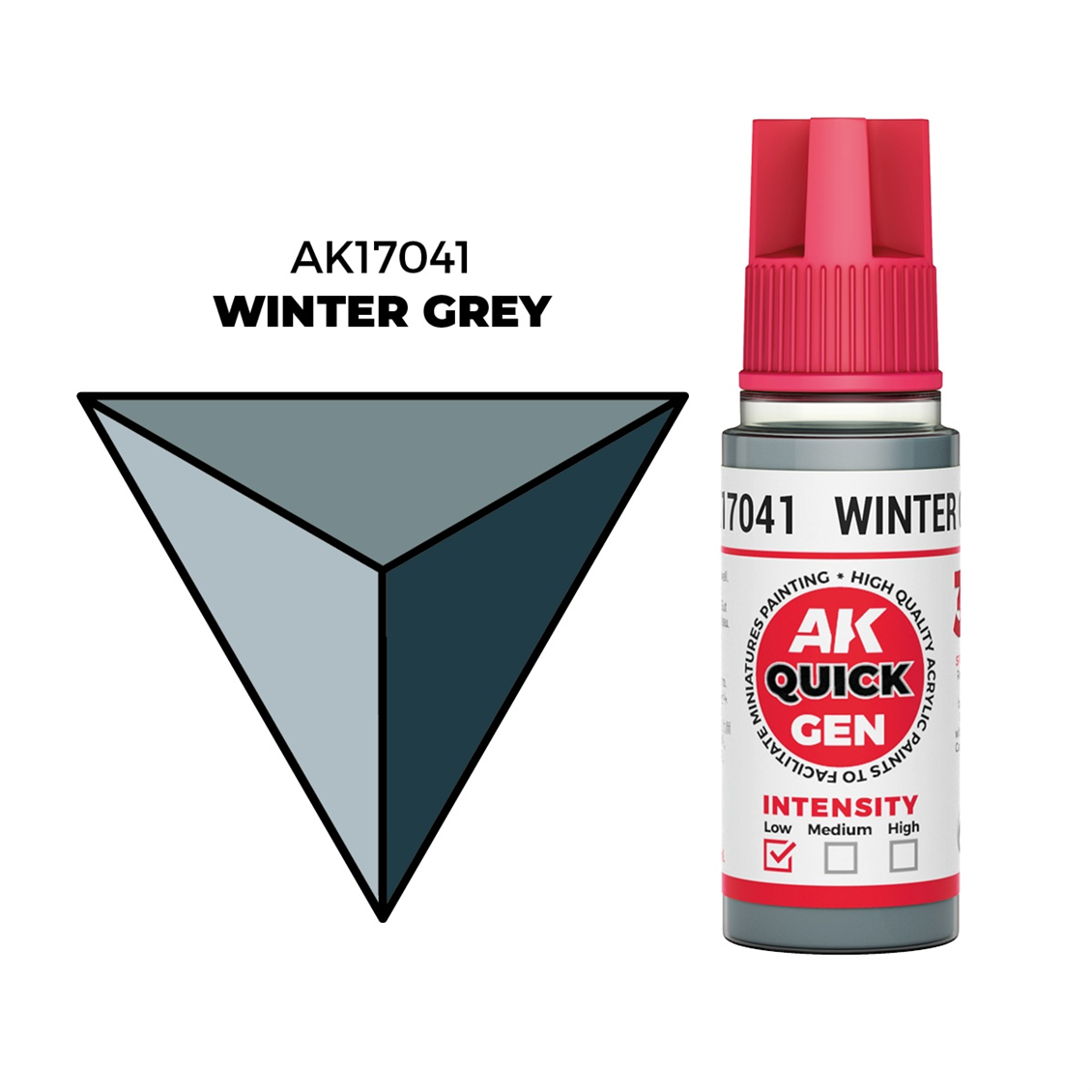 AK 17041 18 ml. Winter Grey, QuickGen Serisi Akrilik Model Boyası
