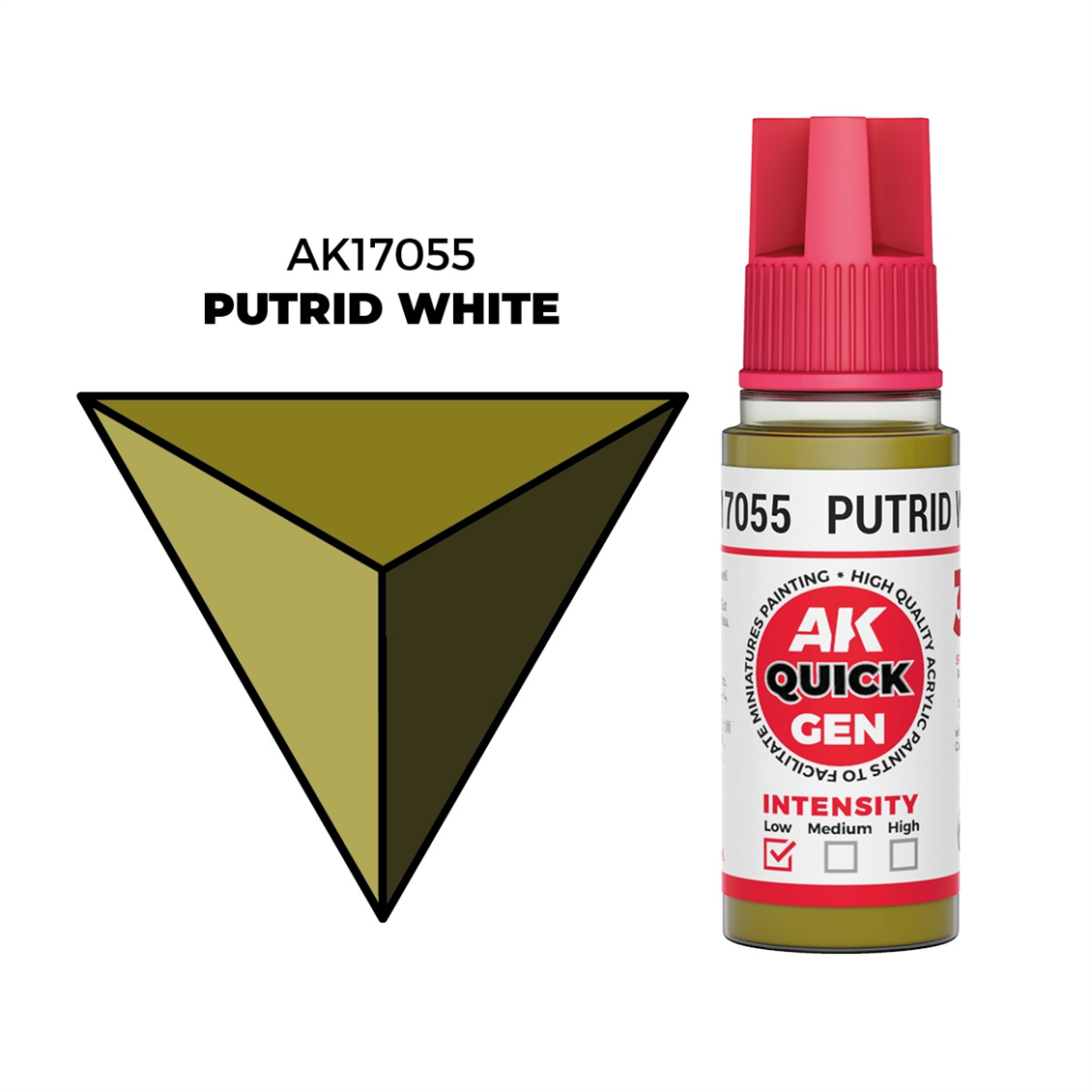 AK 17055 18 ml. Putrid White, QuickGen Serisi Akrilik Model Boyası