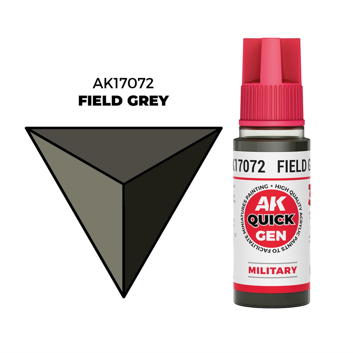 AK 17072 18 ml. Field Grey, QuickGen Serisi Akrilik Model Boyası