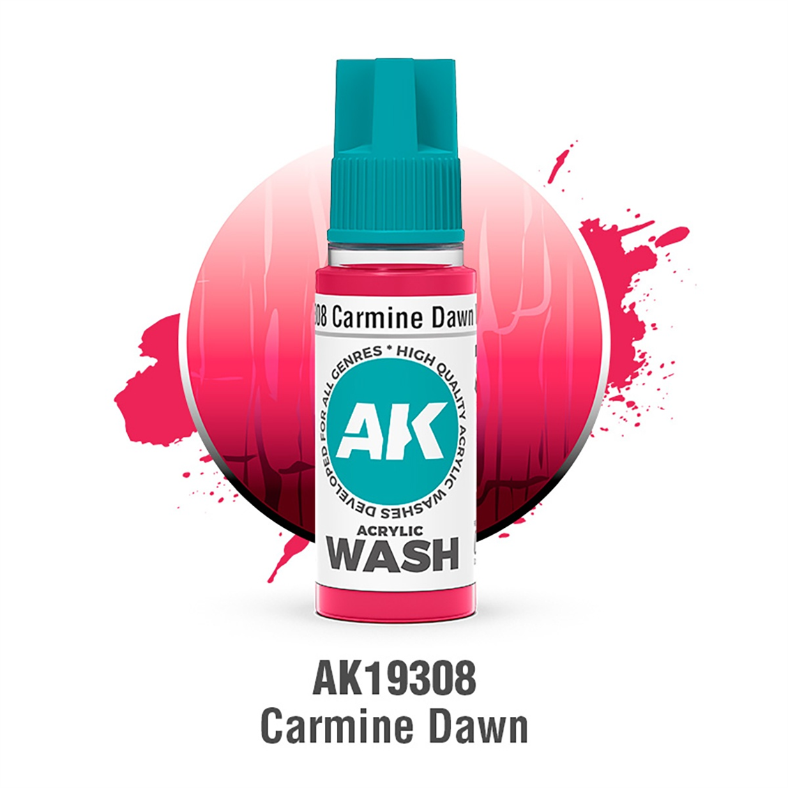 AK 19308 18 ml. Carmine Dawn Akrilik Wash (Yıkama Boyası)