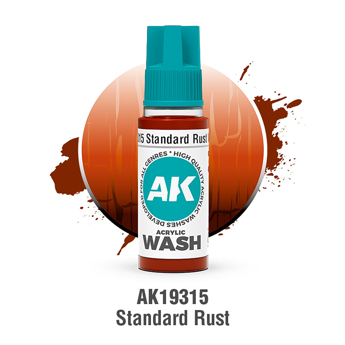 AK 19315 18 ml. Standard Rust Akrilik Wash (Yıkama Boyası)