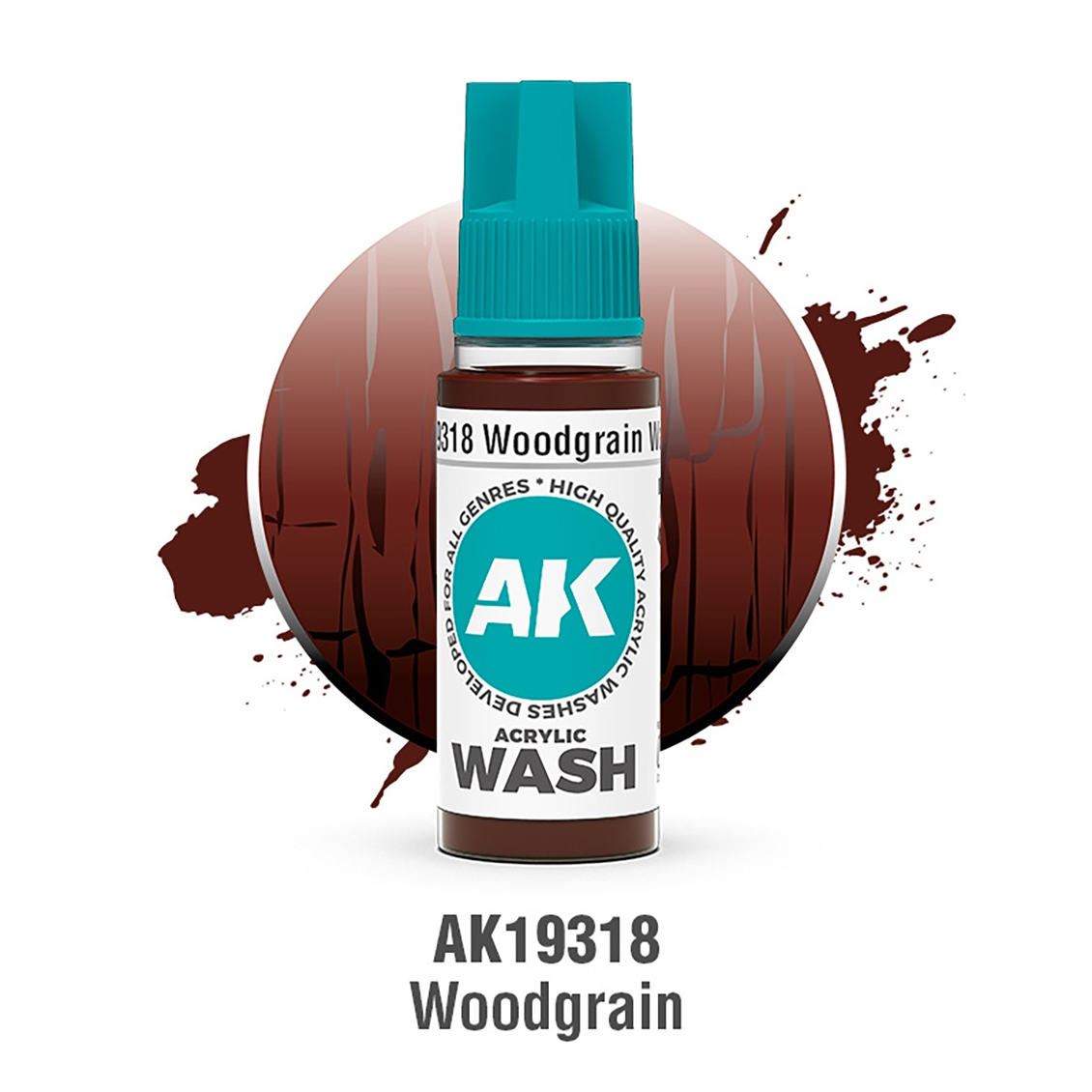 AK 19318 18 ml. Woodgrain Akrilik Wash (Yıkama Boyası)