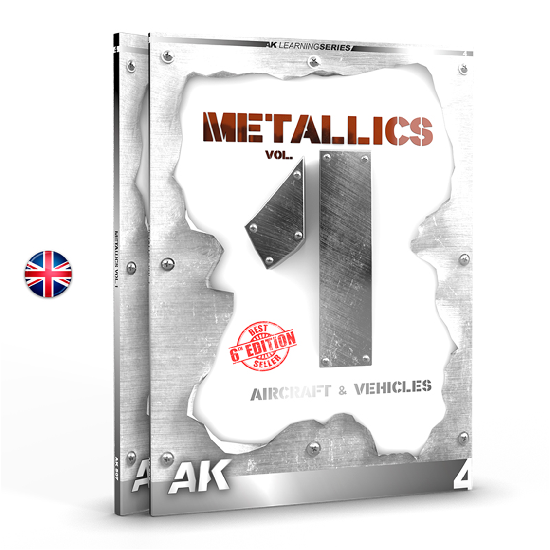 AK 507 Metalik Boyama Vol.1, Hava ve Kara Araçları, AK Öğrenme Serisi-04, İngilizce, 84 Sayfa