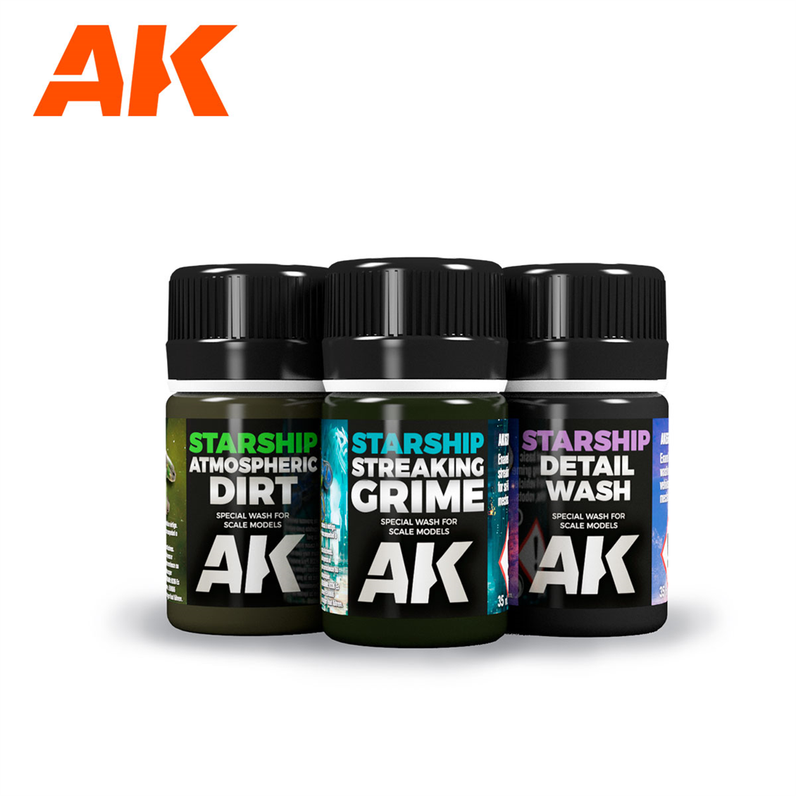 AK 639 3x35 ml. SCI-FI Eskitme Enamel Boya Seti