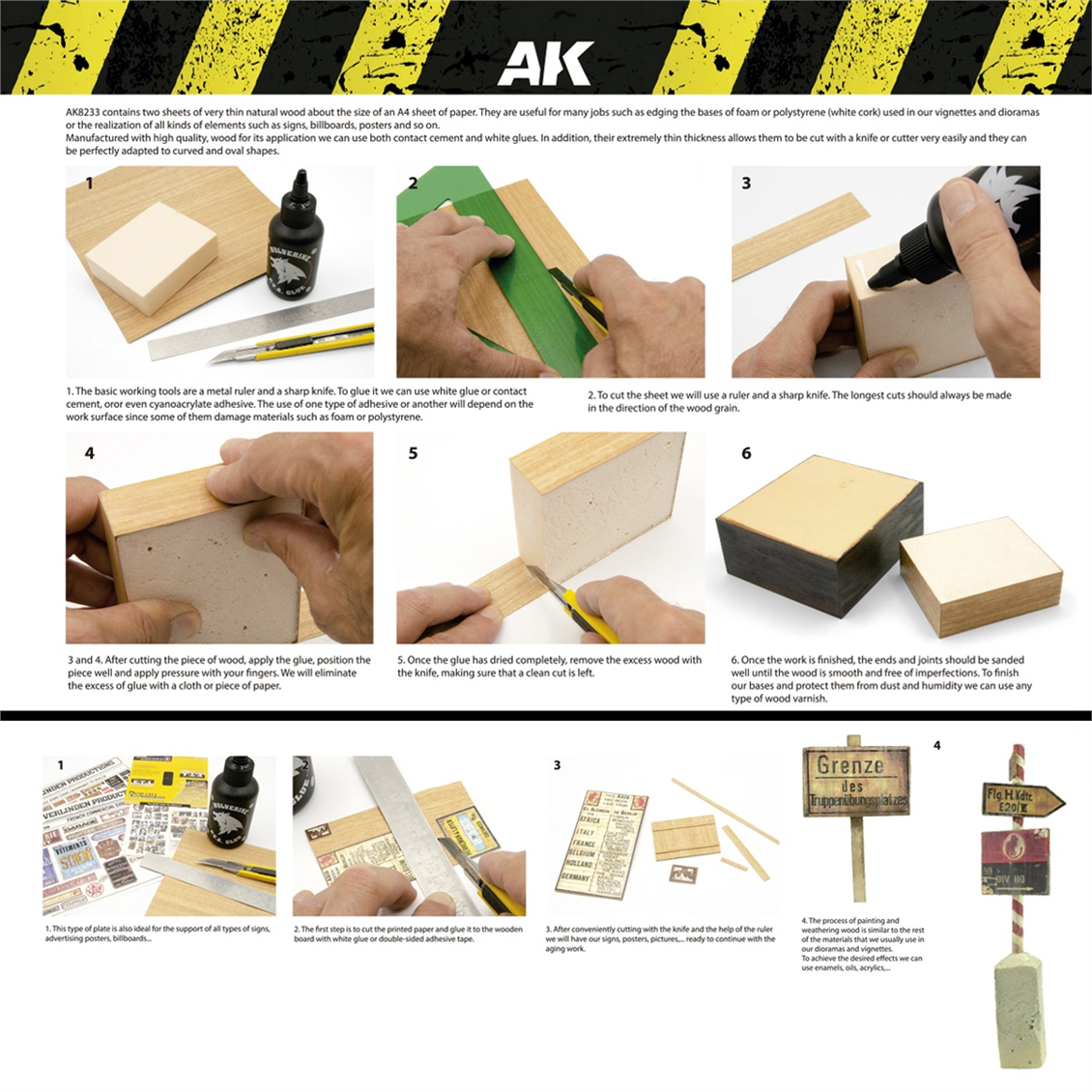 AK 8233 Çok İnce Ahşap Levha, A4 Ebat,  2 Adet