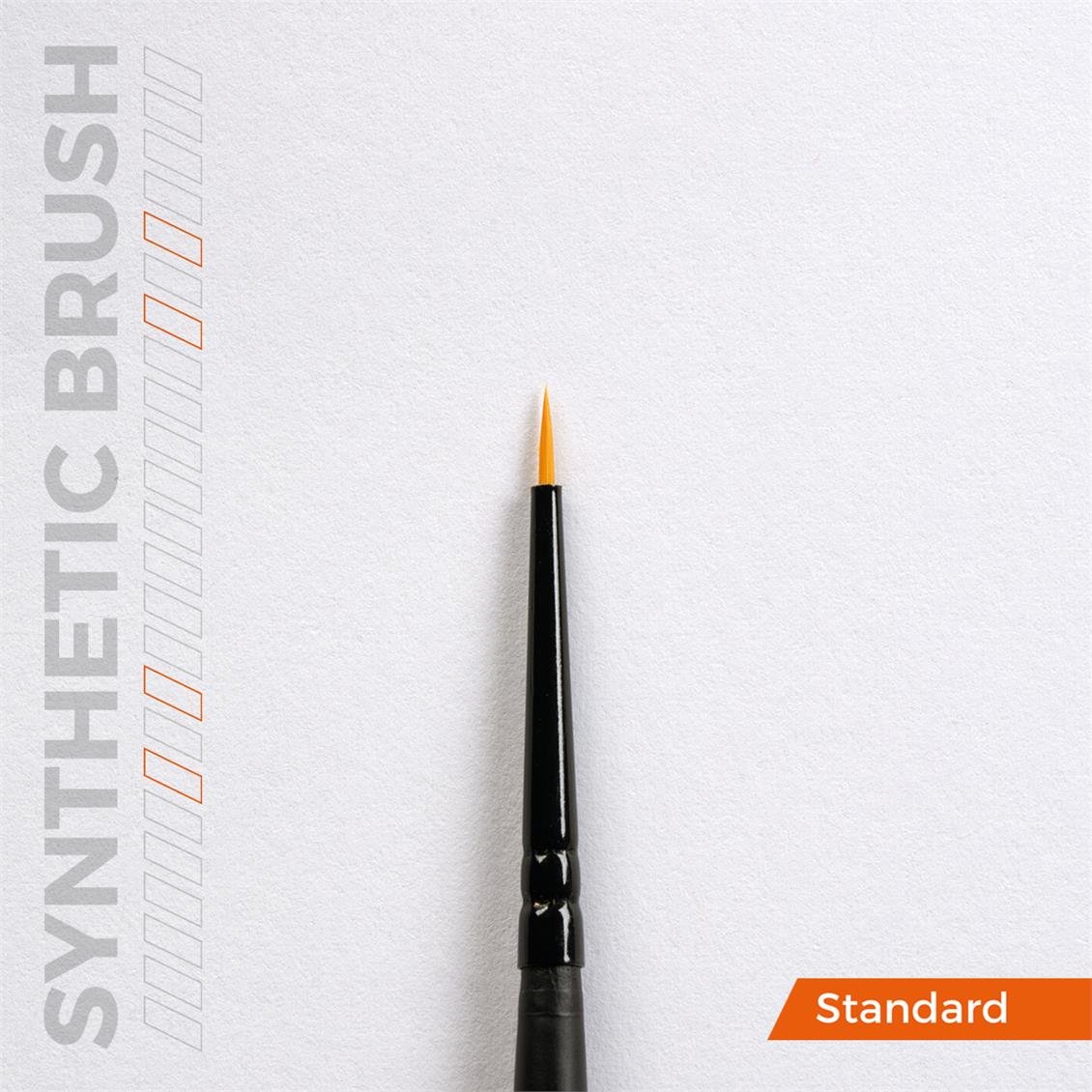 AK AKB004 No.4/0 Yuvarlak Uclu, Sentetik Kıllı Boya Fırçası