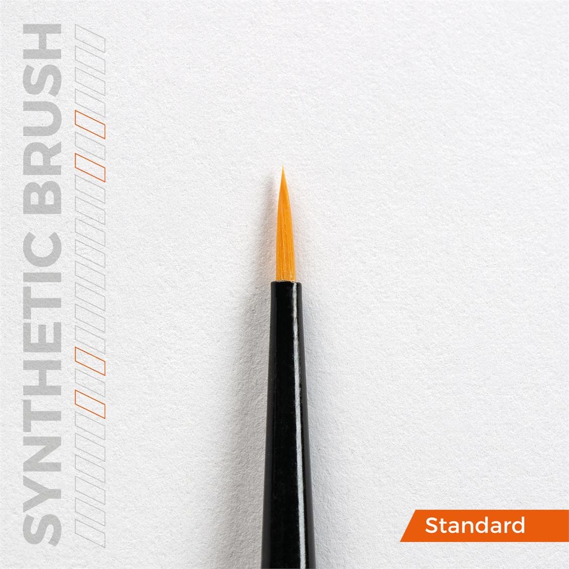 AK AKB006 No.2/0 Yuvarlak Uclu, Sentetik Kıllı Boya Fırçası