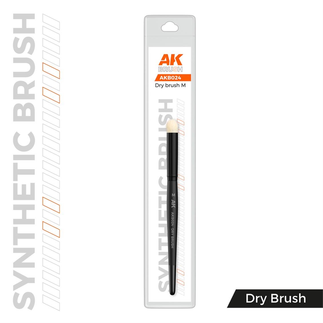 AK AKB024 No.M Sentetik Kıllı, Dry Brush Fırçası