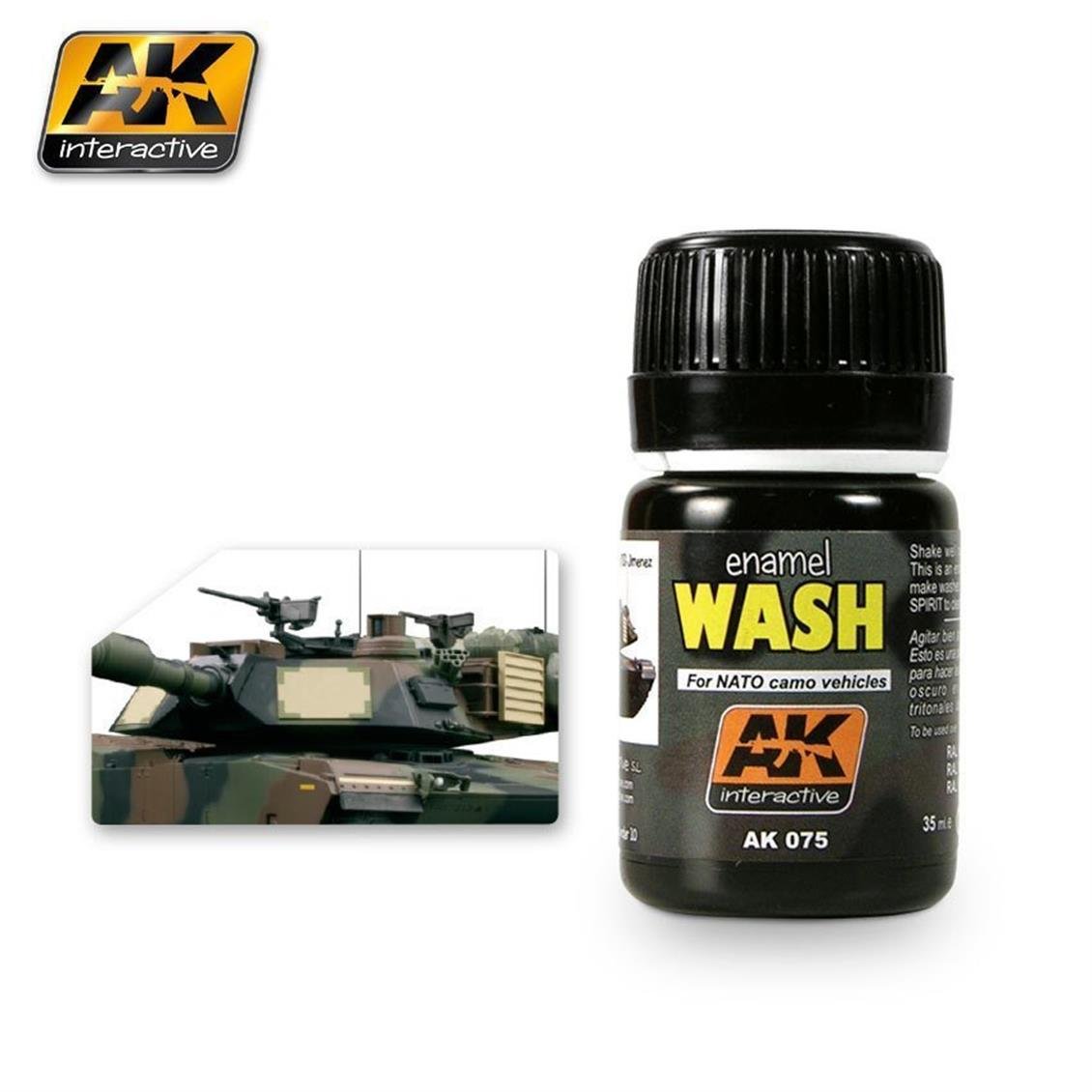 AK Interactive 075 35 ml. NATO Araçları Eskitme Efekti, Wash Serisi Enamel Model Boyası