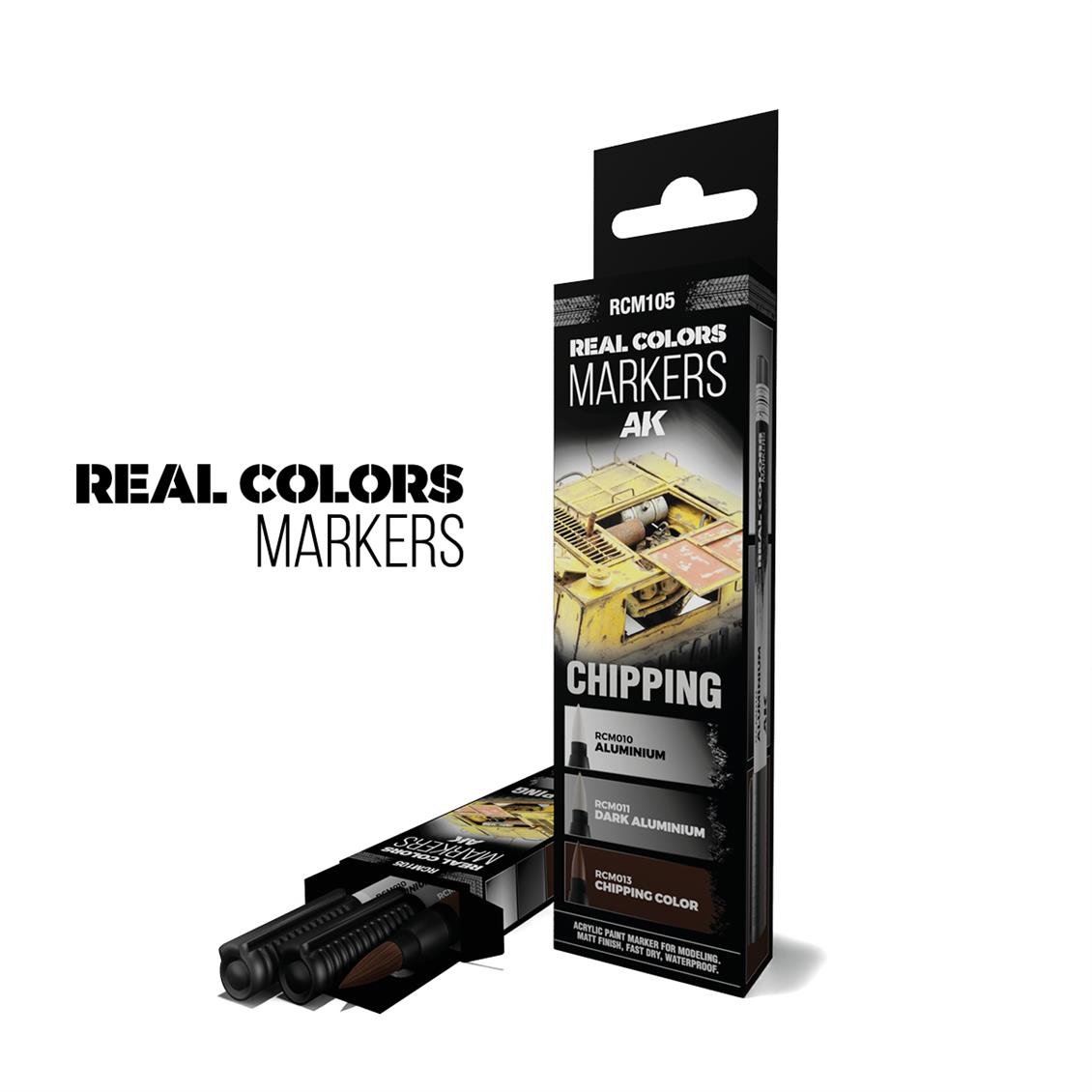 AK RCM105 Real Colors Marker Seti, Eskitme Boyama, 3 Adet