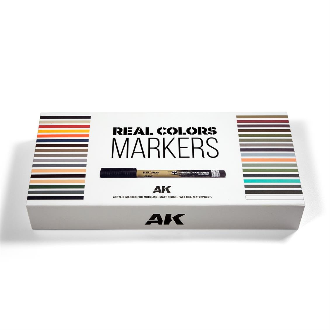 AK RCM150 Real Colors Marker Özel Mukavva Kutuda Komple Set, 34 Adet