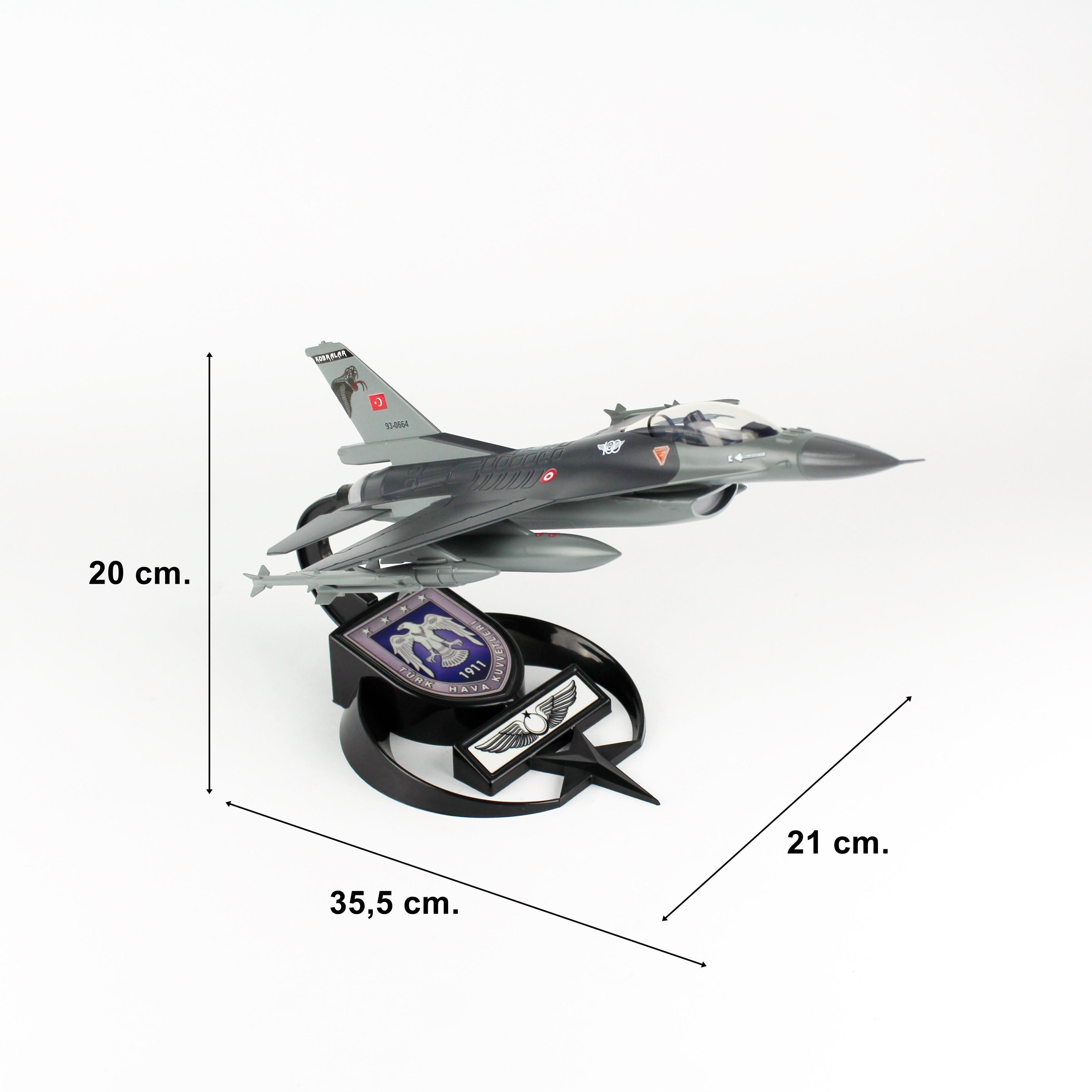 AkbaModel 1/48 F-16 Kobra Filo Muharip Savaş Uçağı, Sergilemeye Hazır Standlı Model