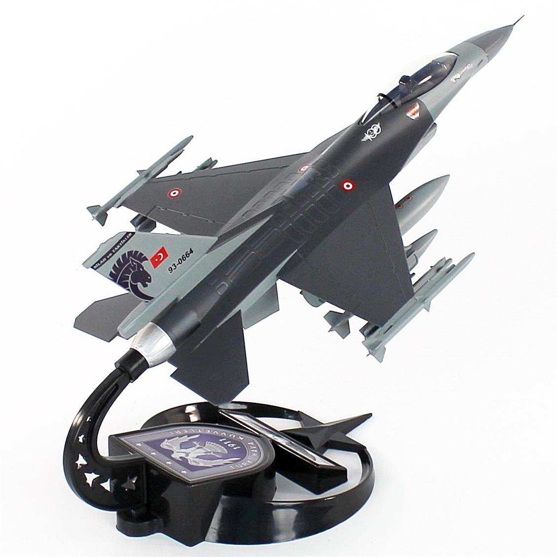 AkbaModel 1/48 Ölçek, F-16 Hançer Filo Muharip Savaş Uçağı, Sergilemeye Hazır Standlı Model
