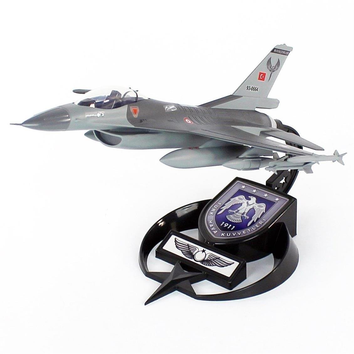 AkbaModel 1/48 Ölçek, F-16 Hançer Filo Muharip Savaş Uçağı, Sergilemeye Hazır Standlı Model