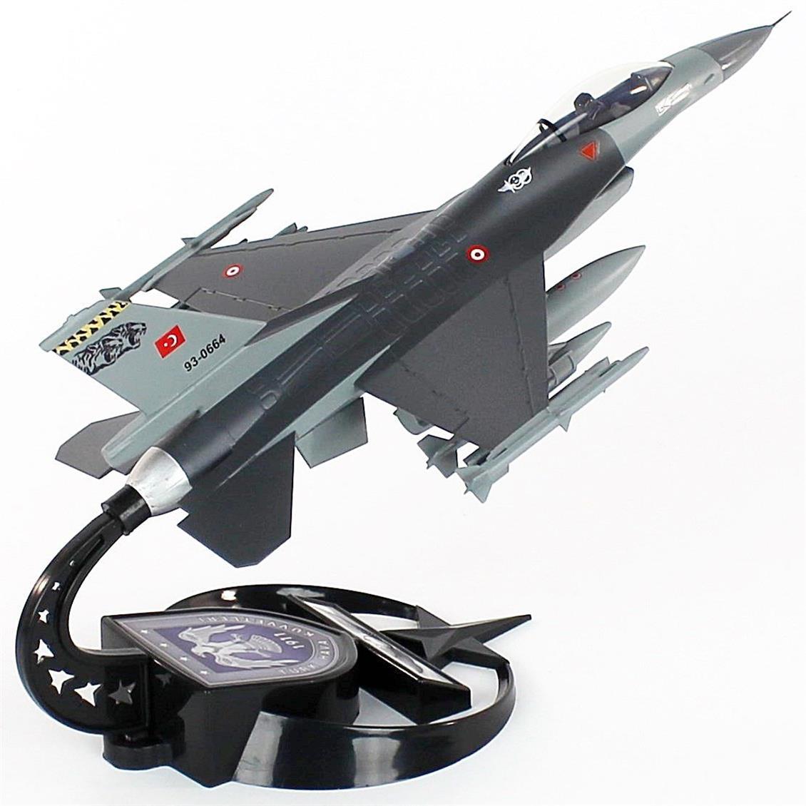 AkbaModel 1/48 Ölçek, F-16 Kaplan Filo Muharip Savaş Uçağı, Sergilemeye Hazır Standlı Model