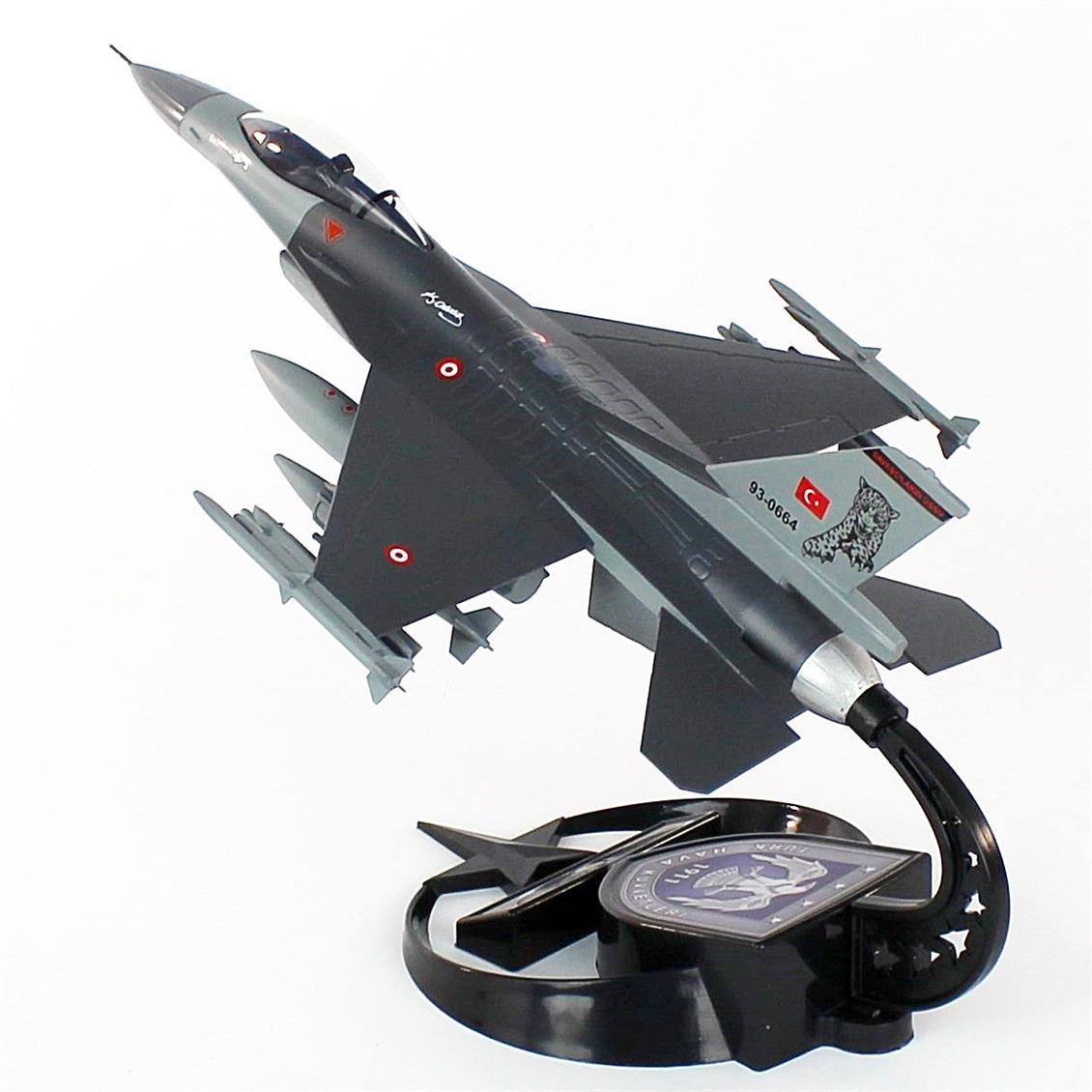 AkbaModel 1/48 Ölçek, F-16 Kurt Filo Muharip Savaş Uçağı, Sergilemeye Hazır Standlı Model