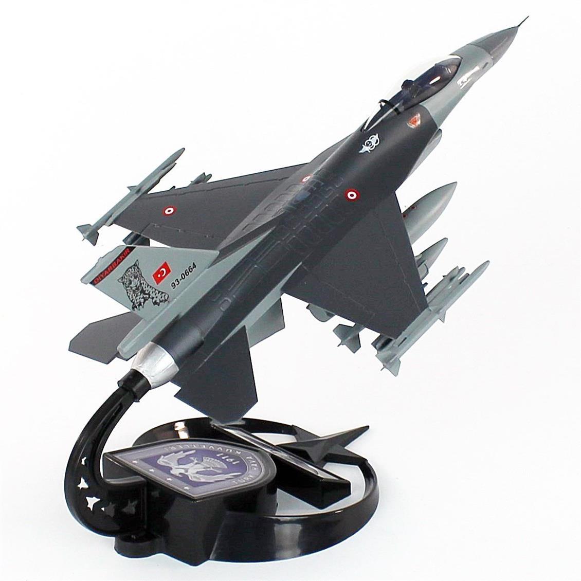 AkbaModel 1/48 Ölçek, F-16 Kurt Filo Muharip Savaş Uçağı, Sergilemeye Hazır Standlı Model