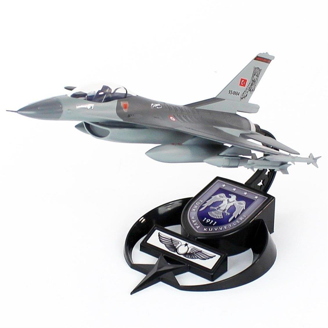 AkbaModel 1/48 Ölçek, F-16 Kurt Filo Muharip Savaş Uçağı, Sergilemeye Hazır Standlı Model