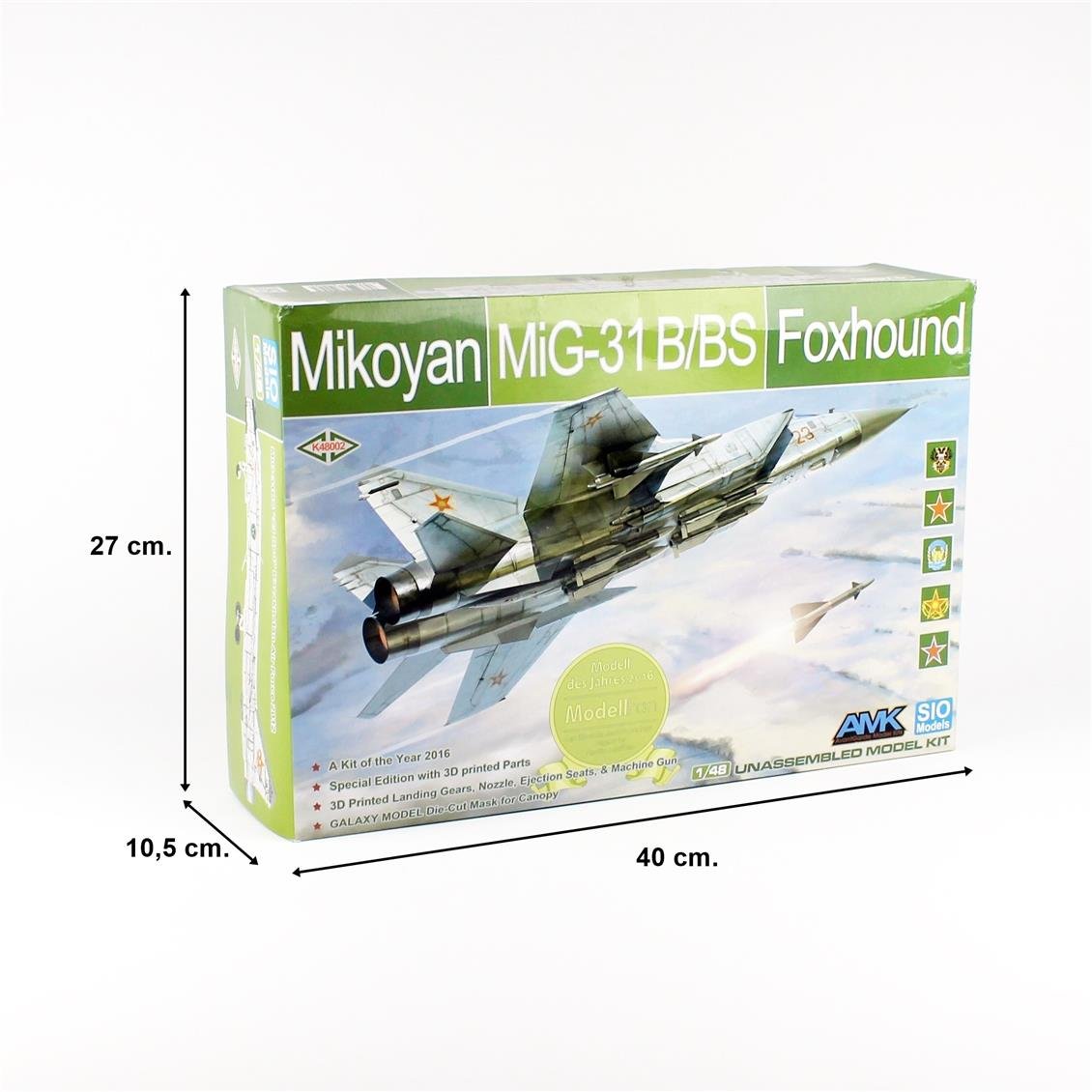 AMK 48002 1/48 Ölçek, MiG-31 B/BS Special Edition (Sio Models), Savaş Uçağı Plastik Model Kiti