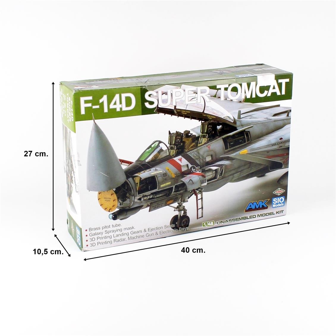 AMK 48003 1/48 Ölçek, 1/48 F-14D Super Tomcat Special Edition (Sio Models), Savaş Uçağı Plastik Model Kiti