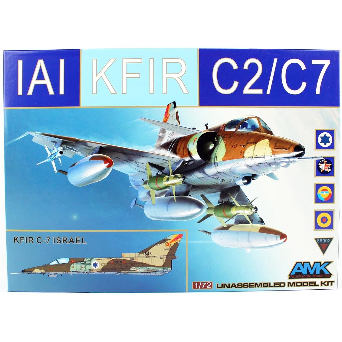 AMK 86002 1/72 Ölçek, KFIR C2/C7, Savaş Uçağı Plastik Model Kiti