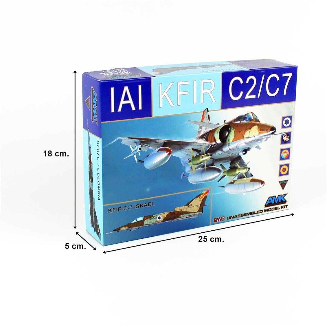 AMK 86002 1/72 Ölçek, KFIR C2/C7, Savaş Uçağı Plastik Model Kiti