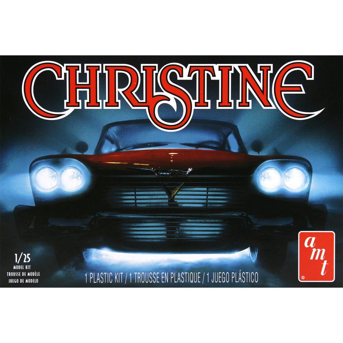 AMT 801M 1/25 Christine 1958 Plymouth Belvedere-Red Araba Demonte Plastik Maketi