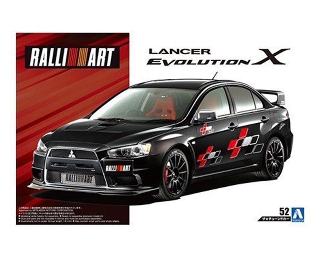 Aoshima 05544 1/24 Ölçek, Ralliart Cz4A Lancer Evolution X, Plastik Model kiti
