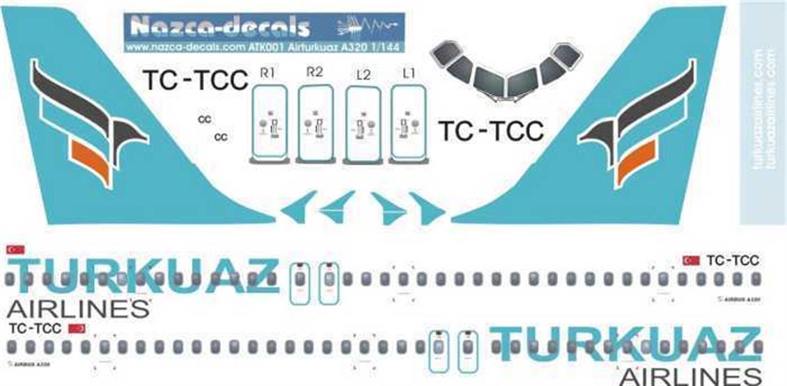 ATK001 1/144 AİR TURKUAZ A320 CLASSİC