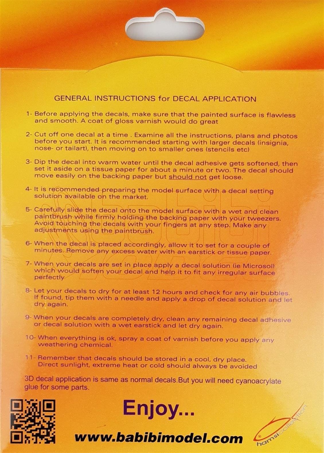 Babibi B3D-0004 1/32 F-4F Phantom II Kokpit Detayları -3 Boyutlu Decal Çıkartma