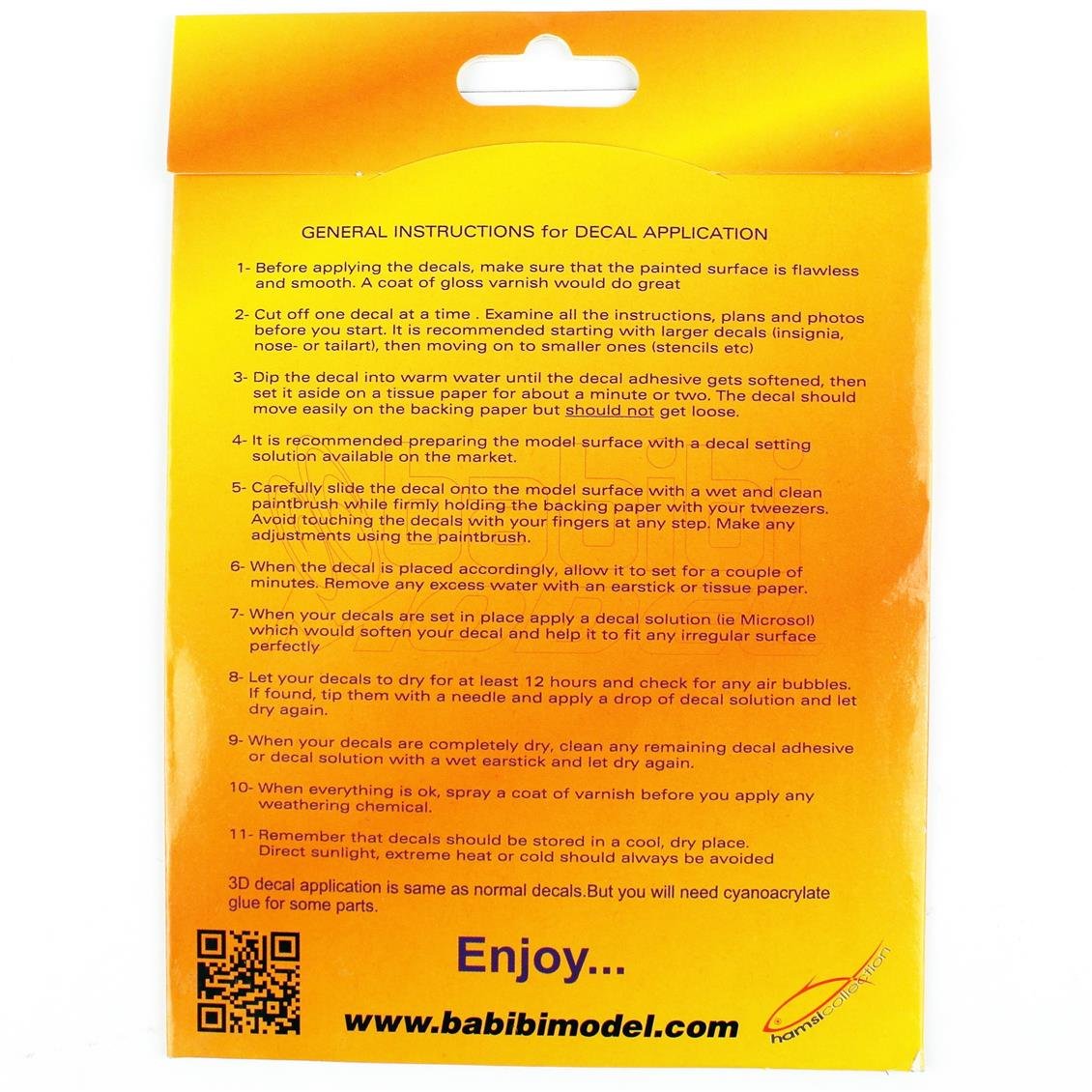 Babibi DBT-01355 1/72 CH-47F Kara Kuvvetleri, Dekal Çıkartma