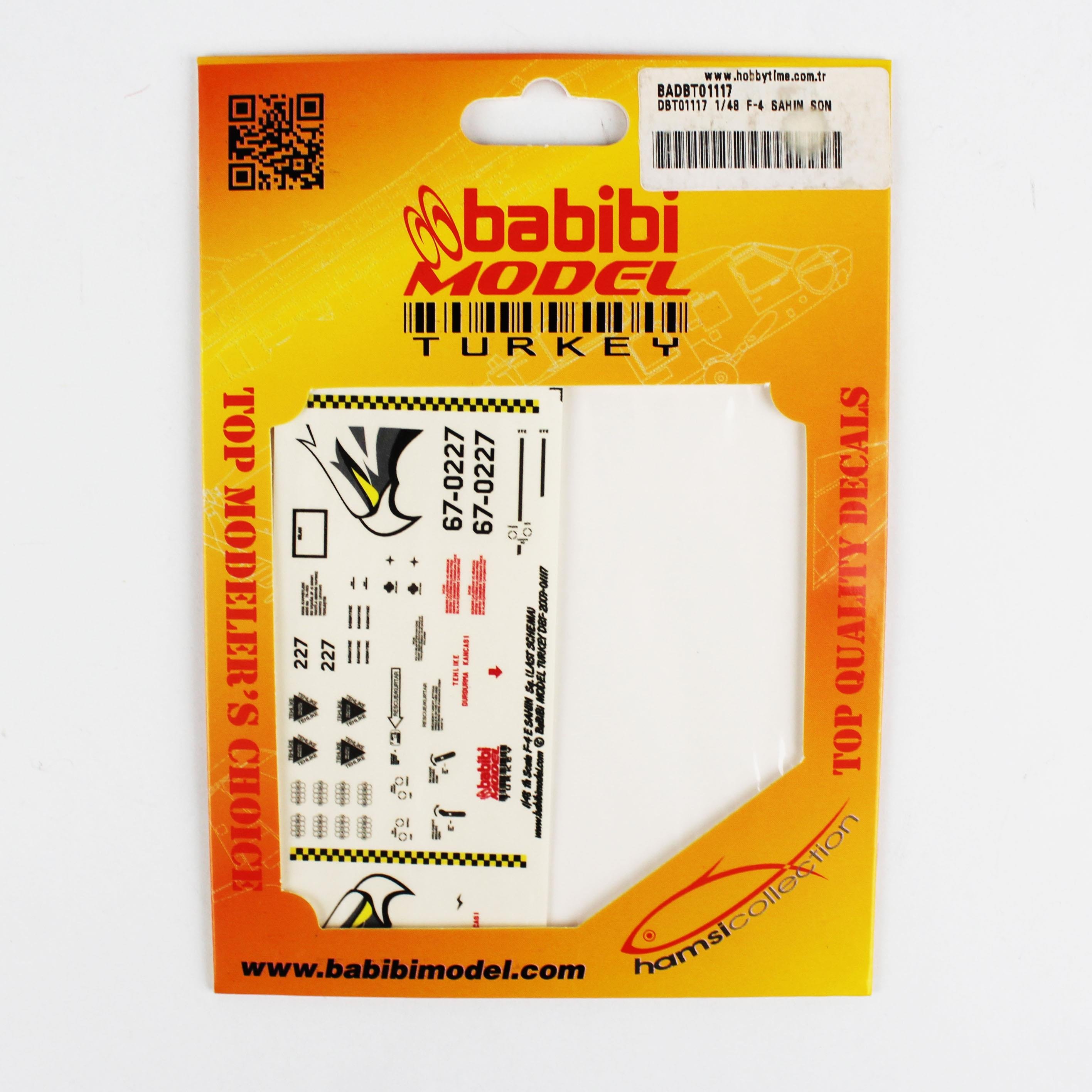Babibi DBT01117 1/48 Ölçek, F-4, Şahin Son, Dekal Çıkartma