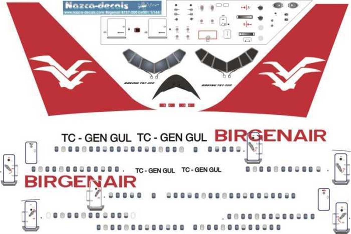 BIR001 1/144 BİRGENAİR B757   