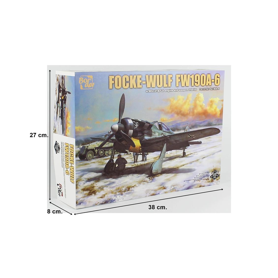 Border BF-003 1/35 Ölçek, Focke-Wulf FW-190A-6 (Motor ve Silah Detaylı), Savaş Uçağı Plastik Model Kiti