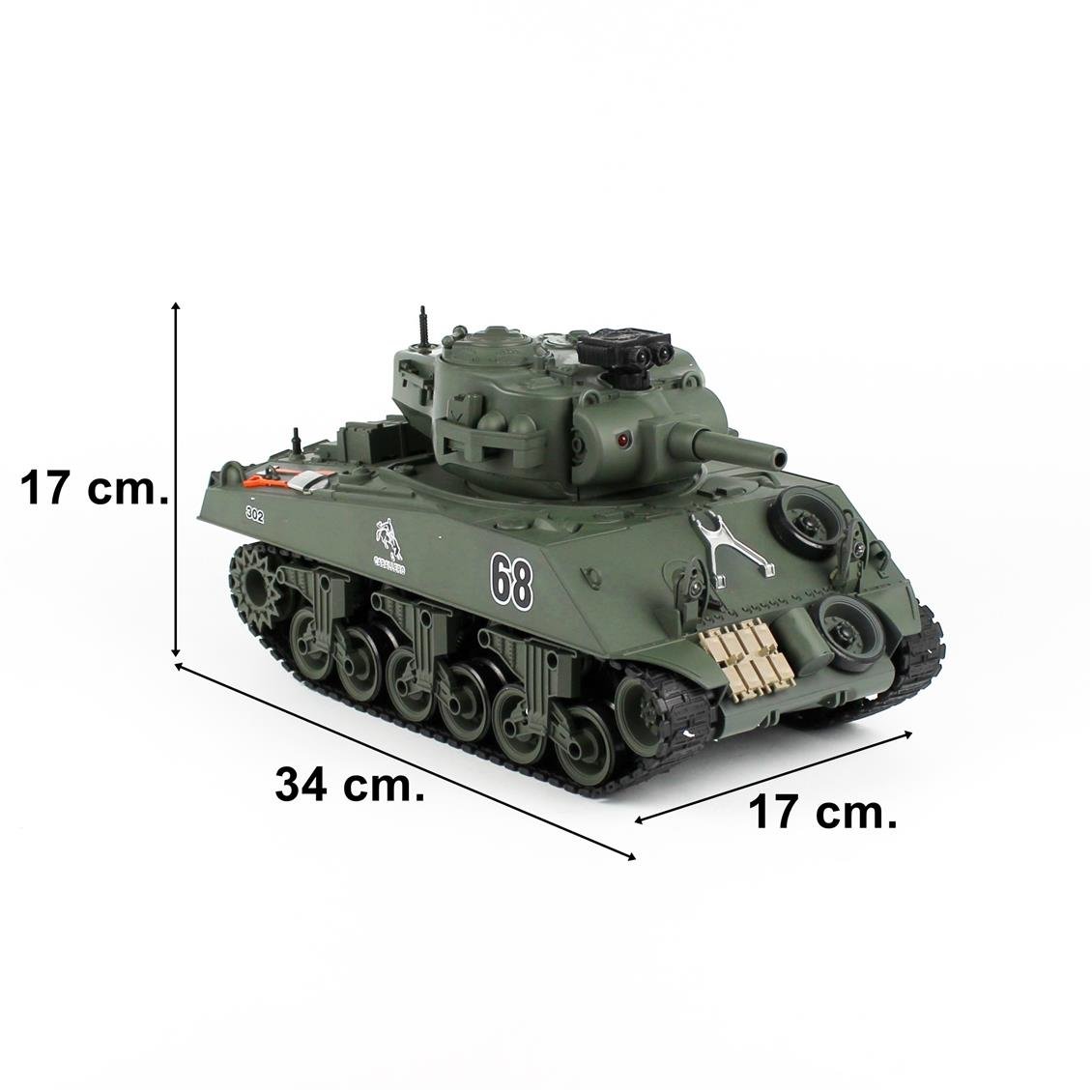 Brother 70792070 USA M4A3, Uzaktan Kumandalı, Boncuk Atarak Savaşan Tank