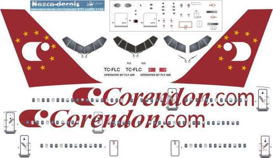 COR002 1/144 CORENDON FLYAİR 757