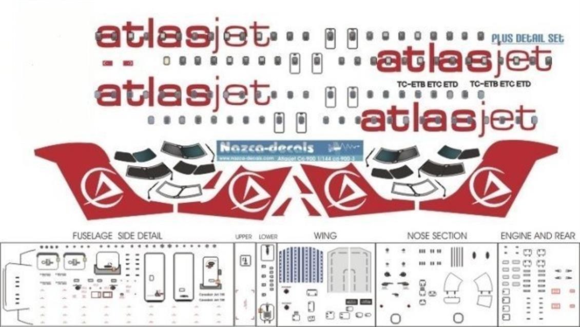 CRJ9003 1/144 ATLASJET CRJ-900