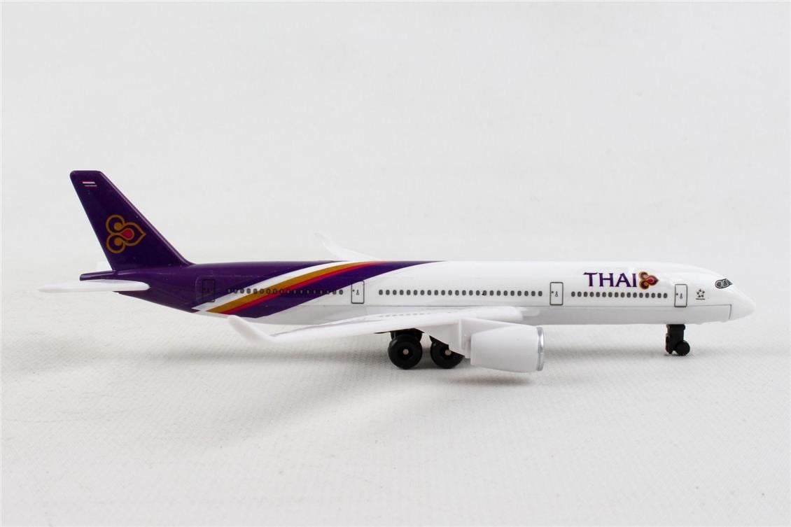 Daron 86RT-0235 Thai Airways, 12,5 cm. Metal Gövde, Plastik Kanatlar, Sergilemeye Hazır Model Yolcu Uçağı
