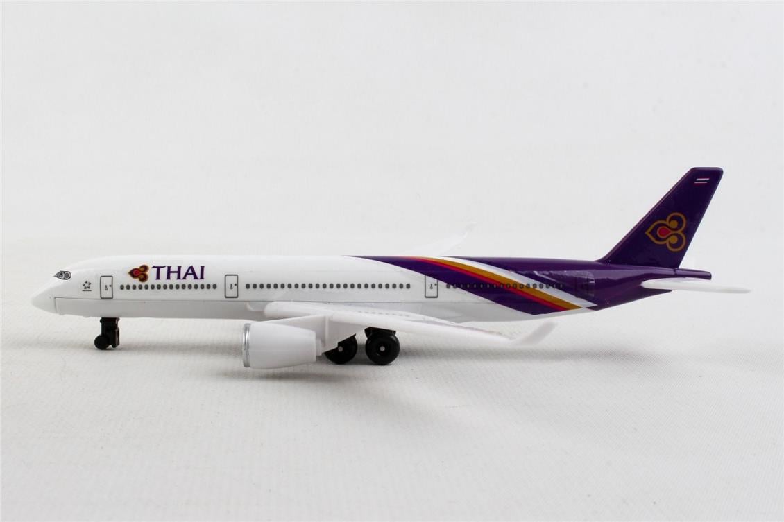 Daron 86RT-0235 Thai Airways, 12,5 cm. Metal Gövde, Plastik Kanatlar, Sergilemeye Hazır Model Yolcu Uçağı