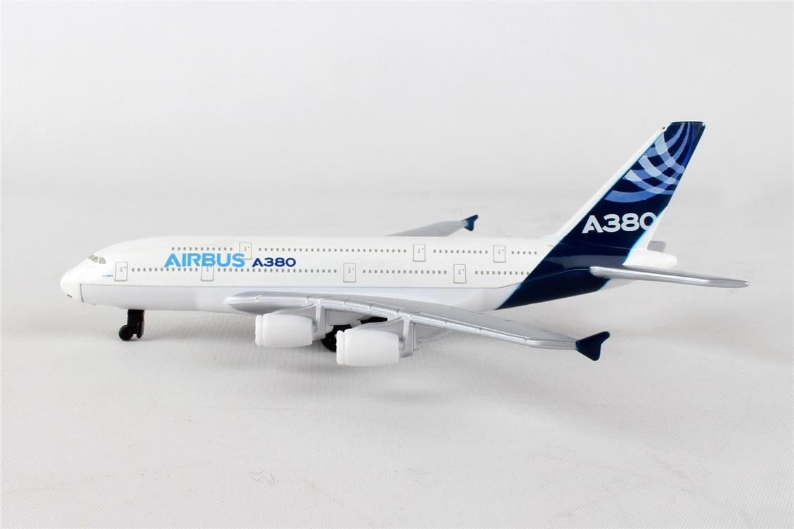 Daron 86RT-0380 Airbus A380, 12,5 cm. Metal Gövde, Plastik Kanatlar, Sergilemeye Hazır Model Yolcu Uçağı