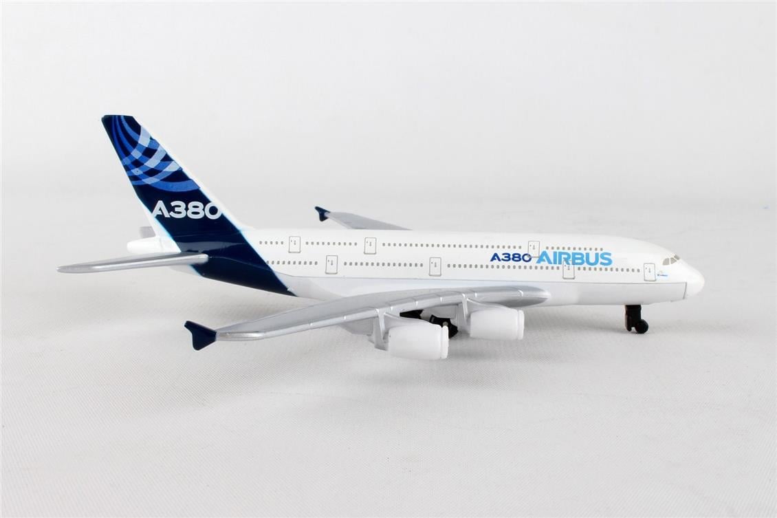Daron 86RT-0380 Airbus A380, 12,5 cm. Metal Gövde, Plastik Kanatlar, Sergilemeye Hazır Model Yolcu Uçağı