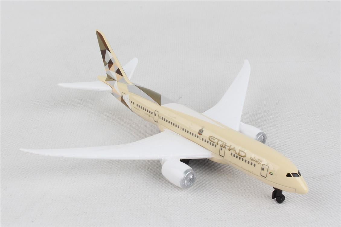 Daron 86RT-2374 Etihad Airways, 12,5 cm. Metal Gövde, Plastik Kanatlar, Sergilemeye Hazır Model Yolcu Uçağı
