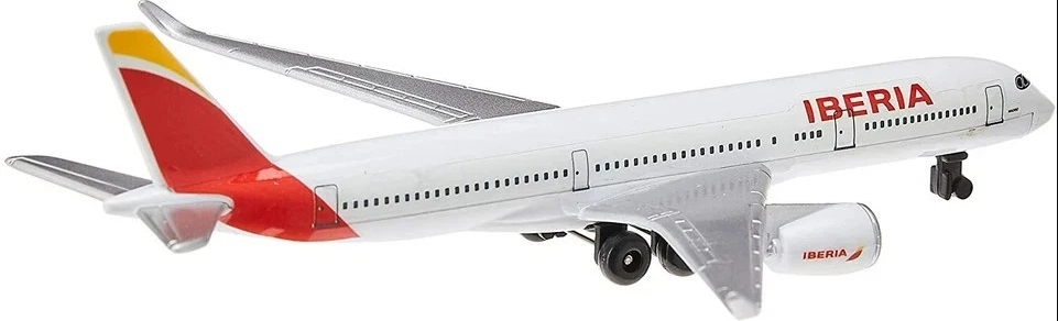 Daron 86RT-2374 Iberia Airways, 12,5 cm. Metal Gövde, Plastik Kanatlar, Sergilemeye Hazır Model Yolcu Uçağı