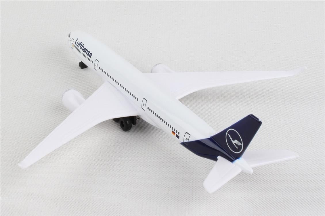 Daron 86RT-4134 Lufthansa Airbus A350, 12,5 cm. Metal Gövde, Plastik Kanatlar, Sergilemeye Hazır Model Yolcu Uçağı