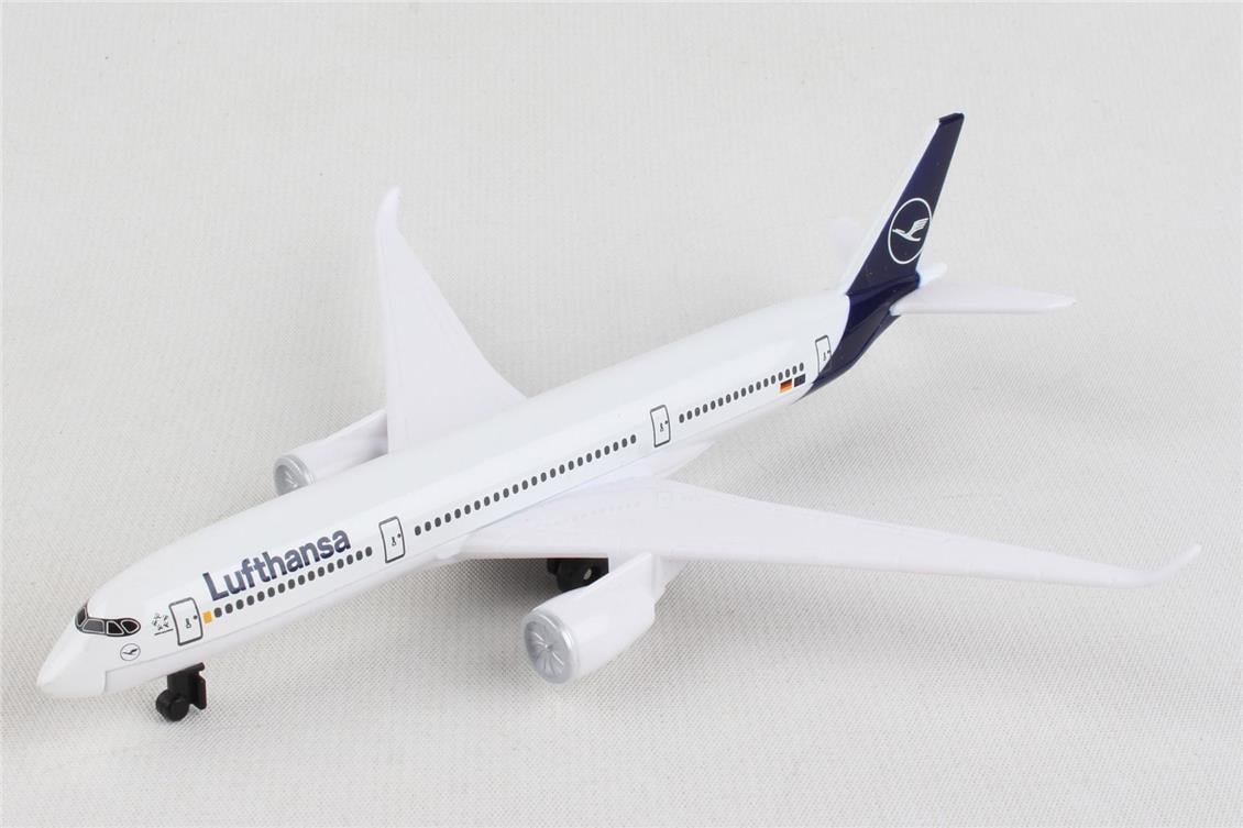 Daron 86RT-4134 Lufthansa Airbus A350, 12,5 cm. Metal Gövde, Plastik Kanatlar, Sergilemeye Hazır Model Yolcu Uçağı