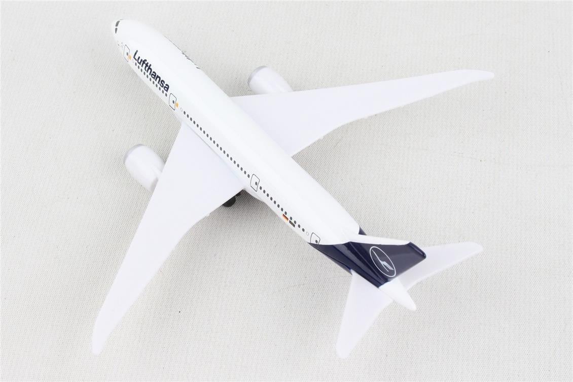 Daron 86RT-4136 Lufthansa Boeing 787, 12,5 cm. Metal Gövde, Plastik Kanatlar, Sergilemeye Hazır Model Yolcu Uçağı