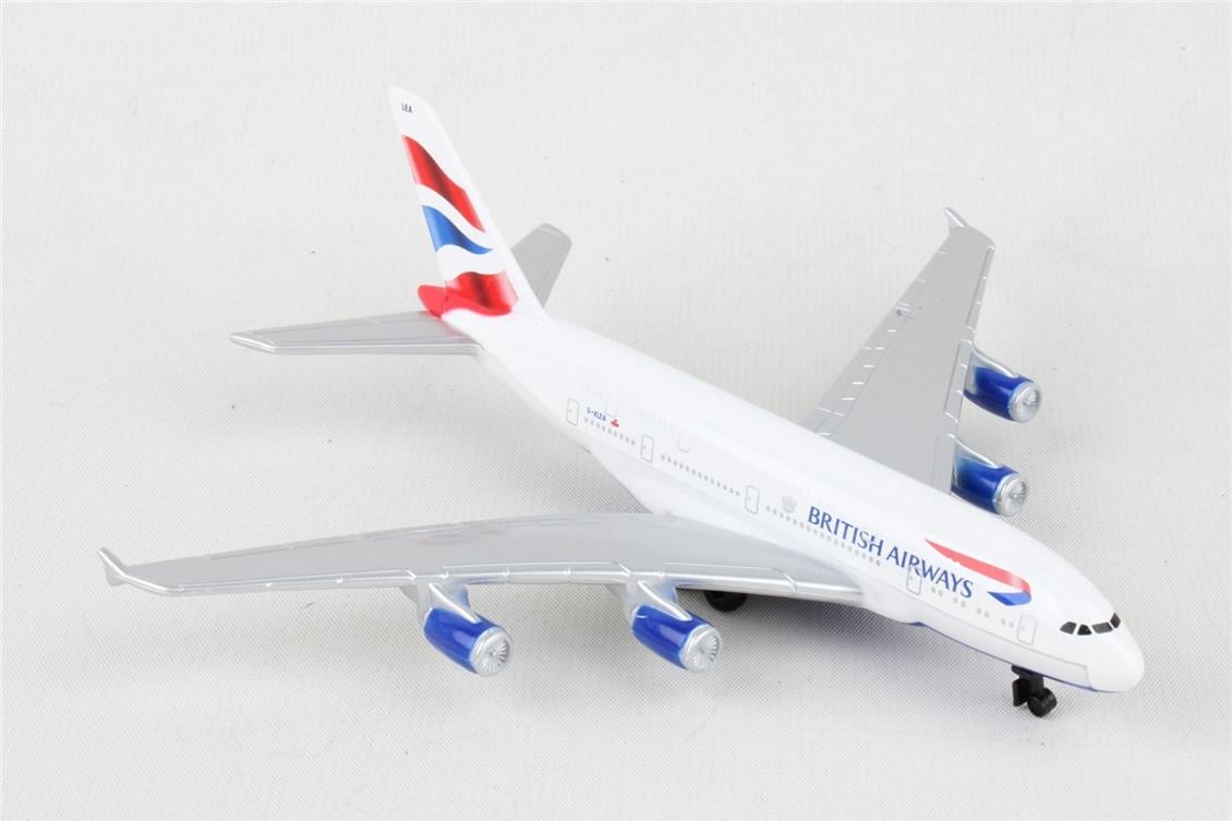 Daron 86RT-6008 British Airbus A380, 12,5 cm. Metal Gövde, Plastik Kanatlar, Sergilemeye Hazır Model Yolcu Uçağı