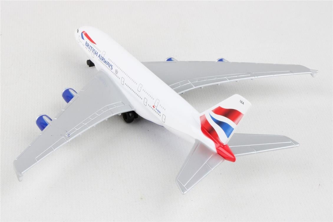 Daron 86RT-6008 British Airbus A380, 12,5 cm. Metal Gövde, Plastik Kanatlar, Sergilemeye Hazır Model Yolcu Uçağı