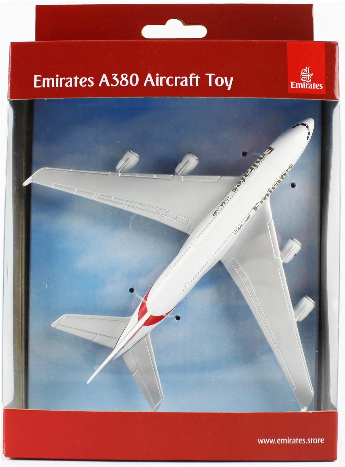 Daron 86RT-9904 Emirates Airbus A380, 12,5 cm. Metal Gövde, Plastik Kanatlar, Sergilemeye Hazır Model Yolcu Uçağı