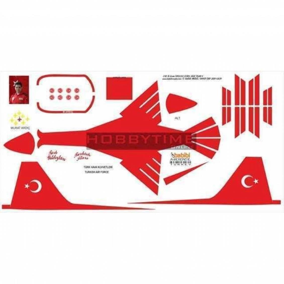 DBT01039 1/48 TÜRK YILDIZLARI 2008-4 DEKAL ÇIKARTM